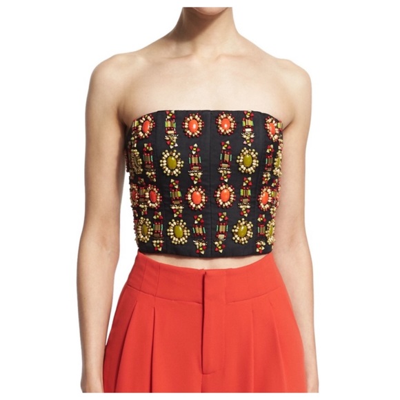 ALICE + OLIVIA Saraphina Beaded Cropped Top - Picture 5 of 15
